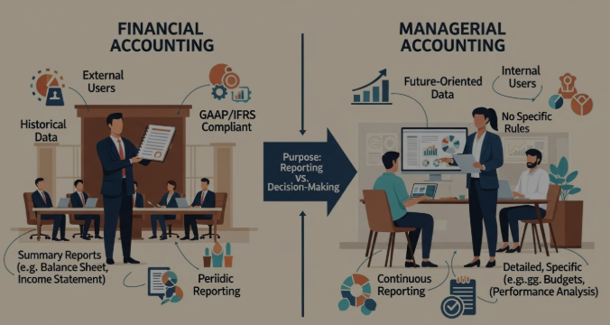 What is the Difference Between Financial and Managerial Accounting